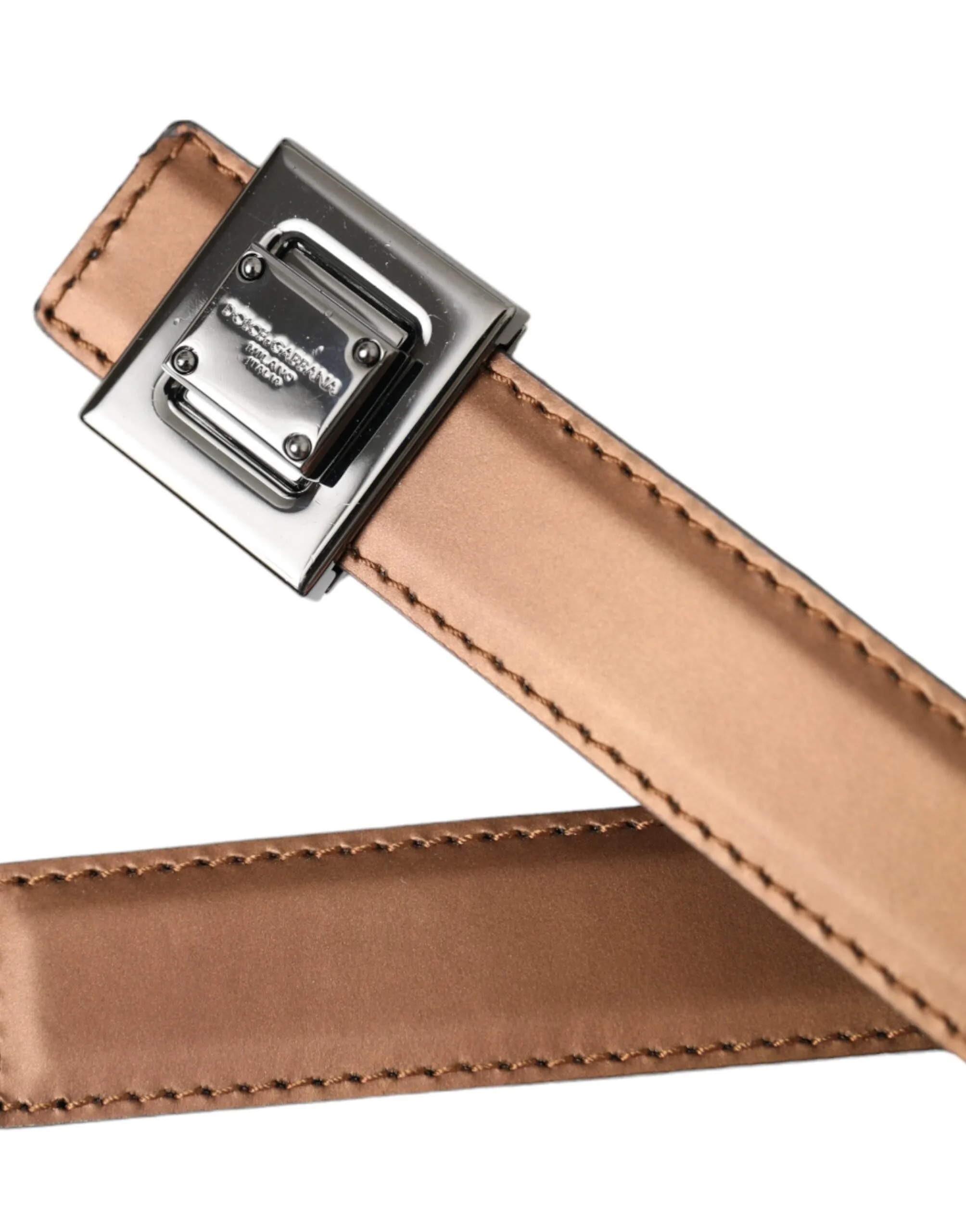 Bronze Leather Square Metal Buckle Belt sold by Louxly product image thumbnail 4