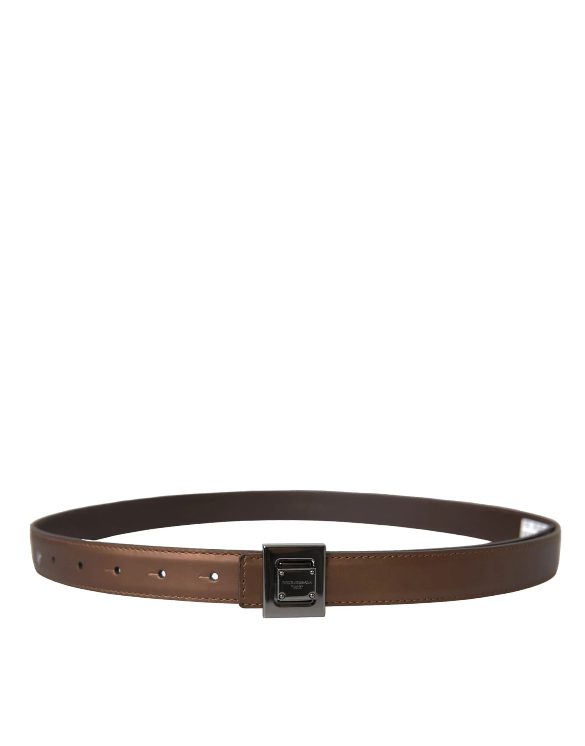 Bronze Leather Square Metal Buckle Belt sold by Louxly product image thumbnail 2