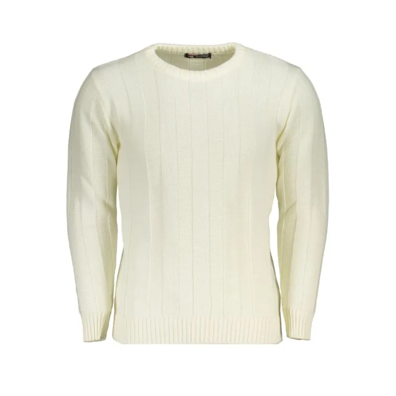 White Fabric Sweater sold by Louxly