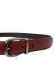 Brown Leather Silver Metal Buckle Belt Men sold by Louxly