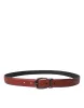 Brown Leather Silver Metal Buckle Belt Men sold by Louxly