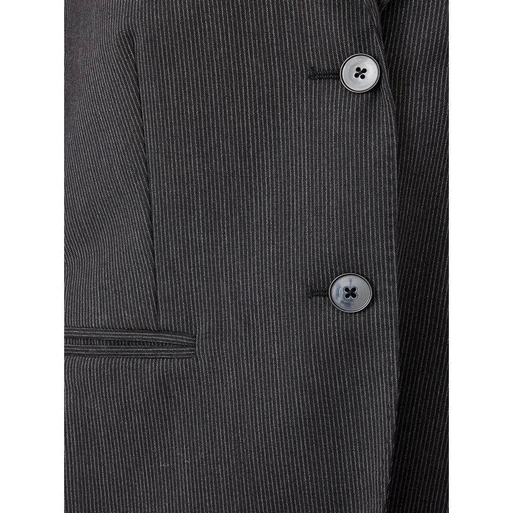 Chic Gray Cotton Jacket sold by Louxly product image thumbnail 5