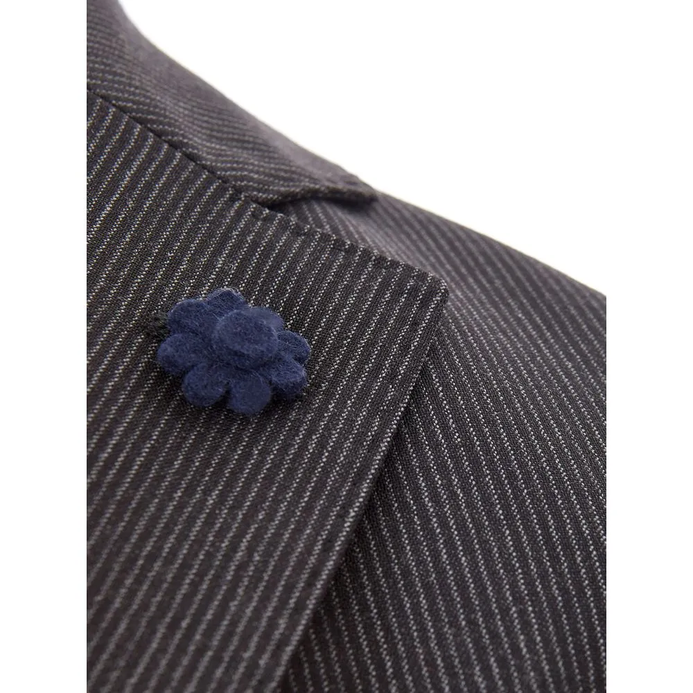 Chic Gray Cotton Jacket sold by Louxly product image thumbnail 4