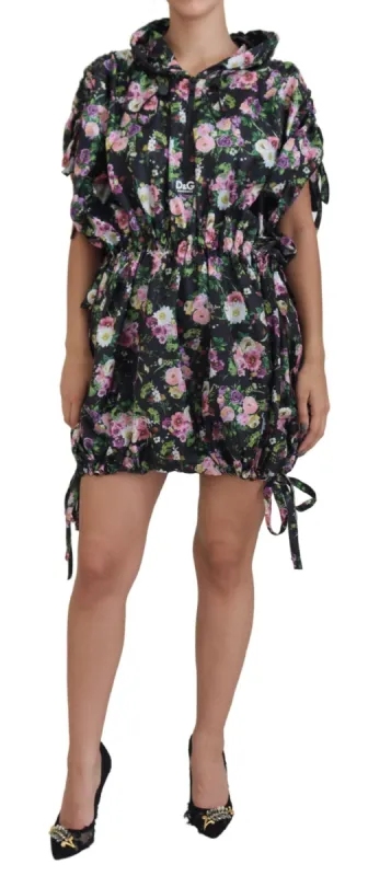 Elegant Floral Mini Dress with Logo Detail sold by Louxly
