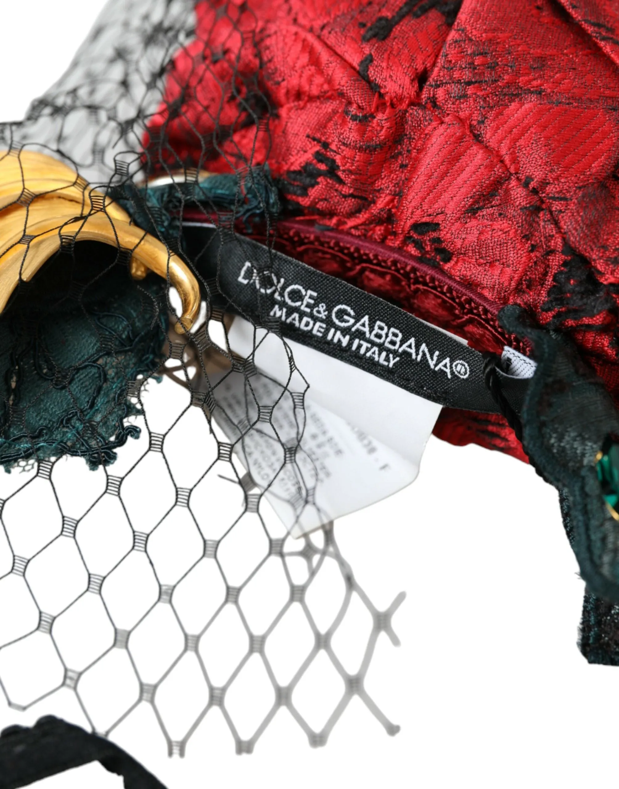 Multicolor Rose Silk Crystal Netted Logo Headband Diadem sold by Louxly product image thumbnail 4