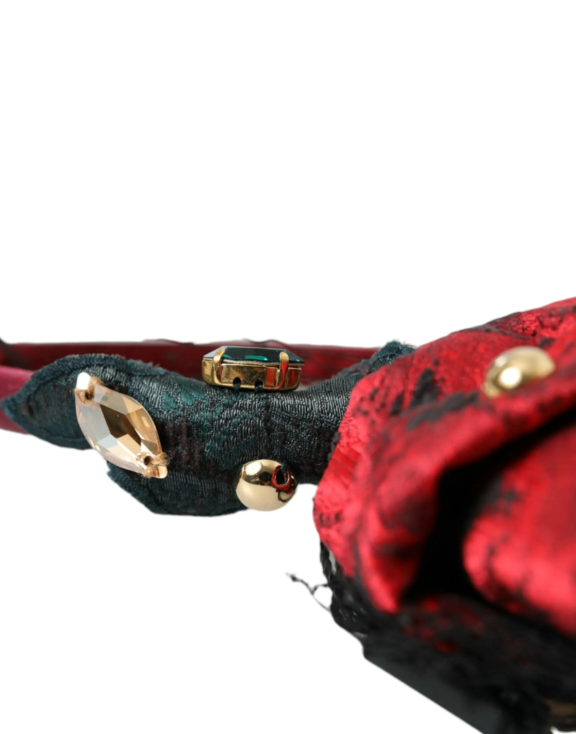 Multicolor Rose Silk Crystal Netted Logo Headband Diadem sold by Louxly product image thumbnail 5