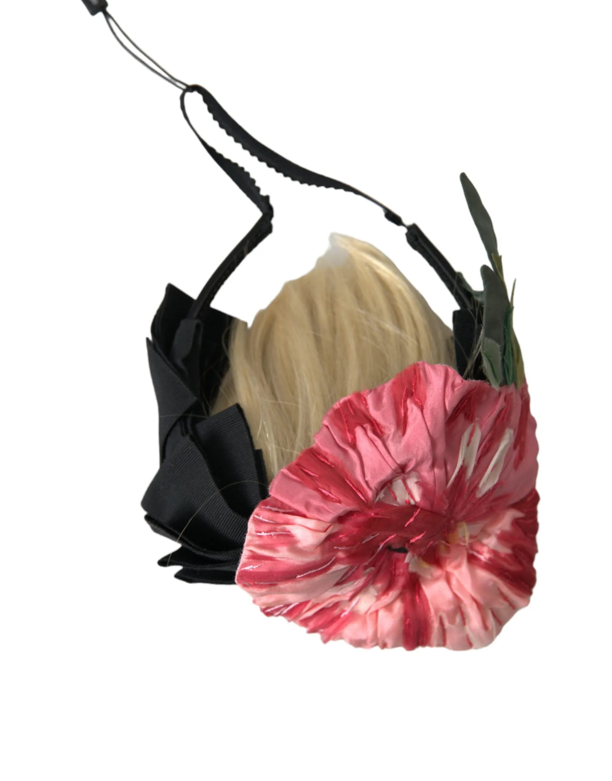 Black Viscose White Hair Parrucchiera Headband Diadem sold by Louxly product image thumbnail 4