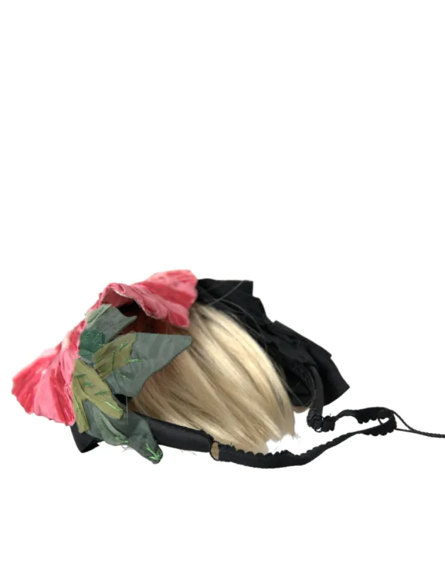 Black Viscose White Hair Parrucchiera Headband Diadem sold by Louxly