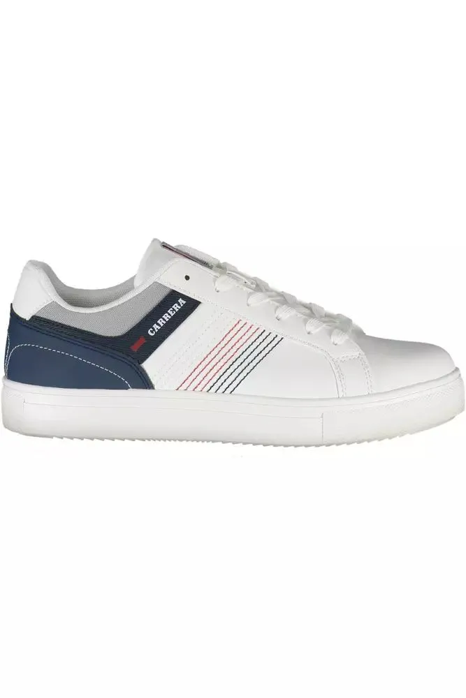 White Eco Leather Men Sneaker sold by Louxly