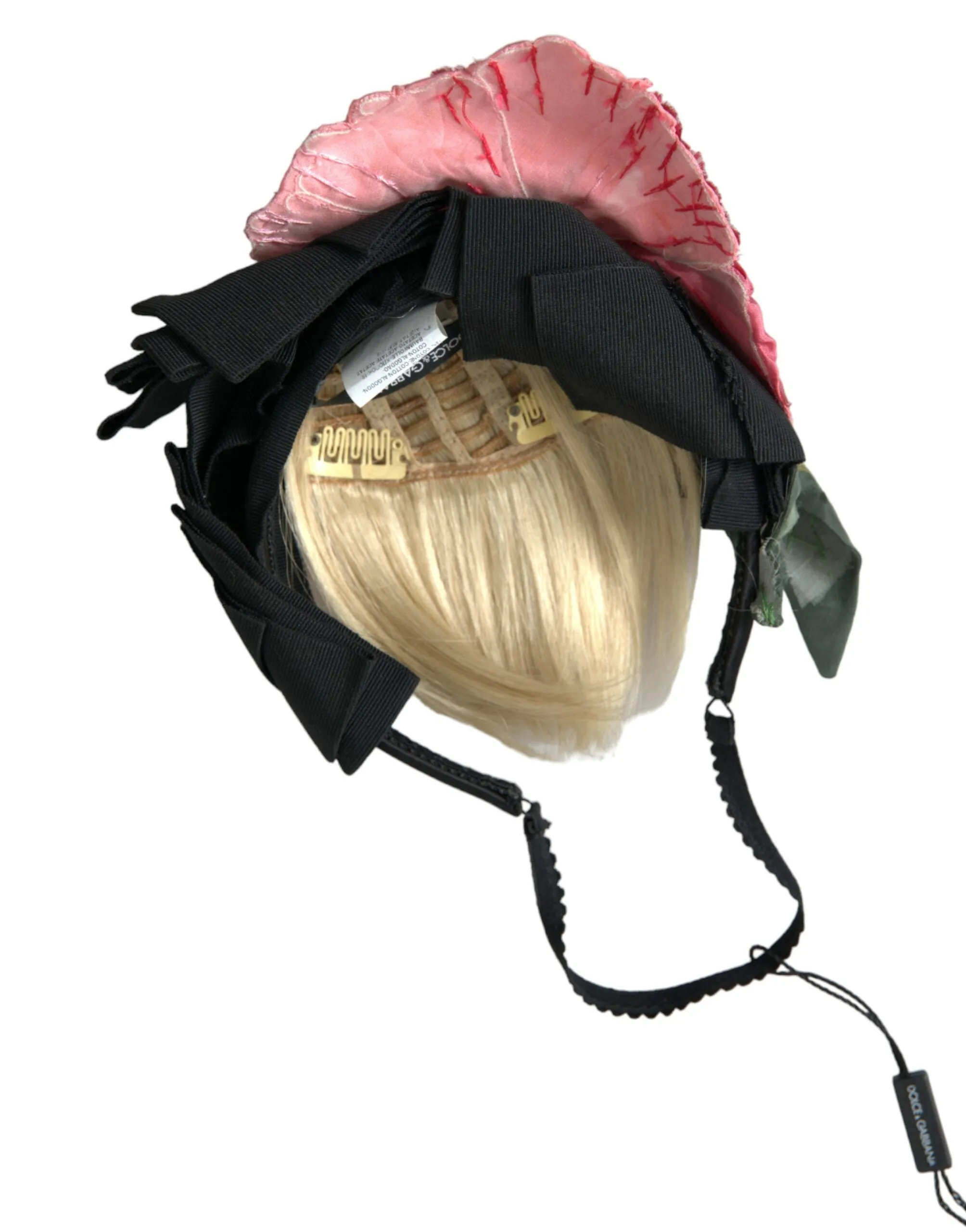 Black Viscose White Hair Parrucchiera Headband Diadem sold by Louxly product image thumbnail 5