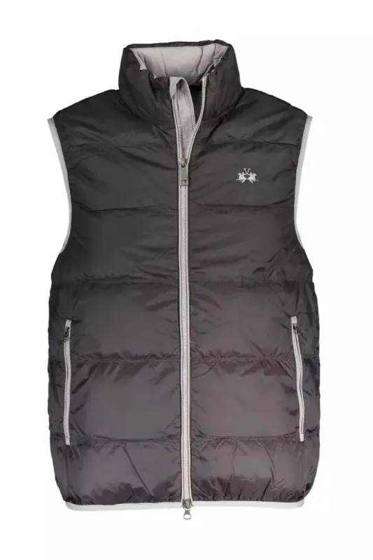 Black Polyamide Men Jacket sold by Louxly