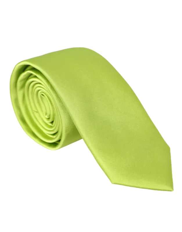 Green Solid Silk Adjustable Tie Men sold by Louxly
