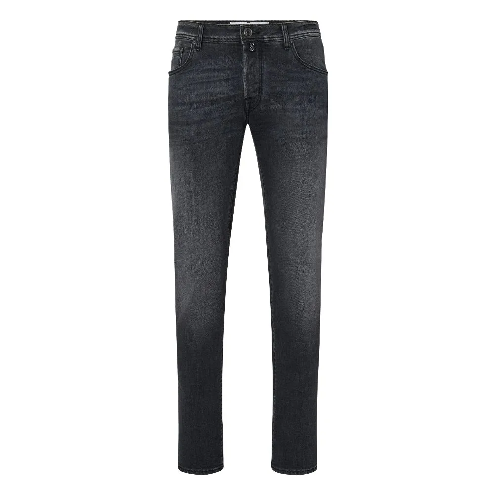 Elegant Slim Fit Black Stretch Jeans sold by Louxly