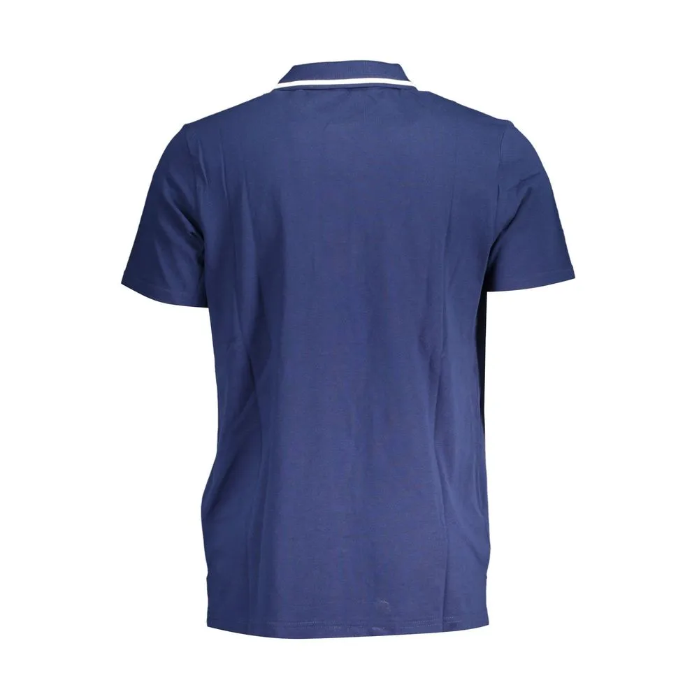 Classic Blue Cotton Polo with Contrast Details sold by Louxly product image thumbnail 2