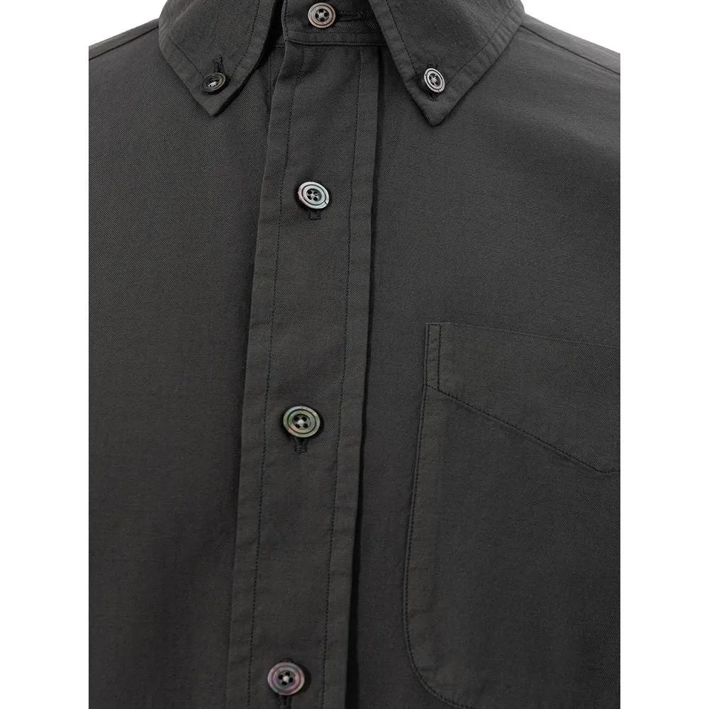 Elegant Gray Cotton Shirt for Men sold by Louxly product image thumbnail 3