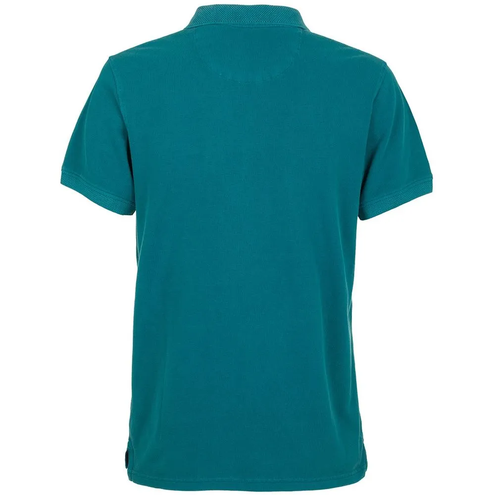 Aqua Green Cotton Polo Shirt with Embroidered Logo sold by Louxly product image thumbnail 2