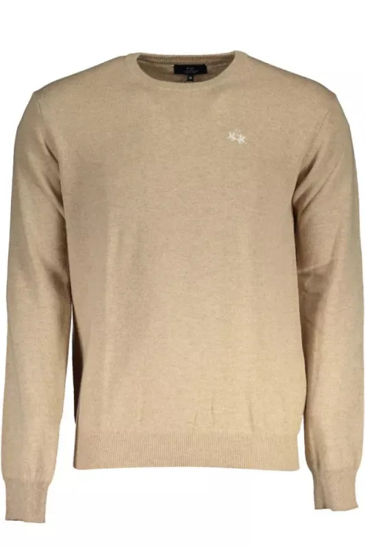 "Beige Wool Men Sweater Classic Comfort Knitwear" sold by Louxly