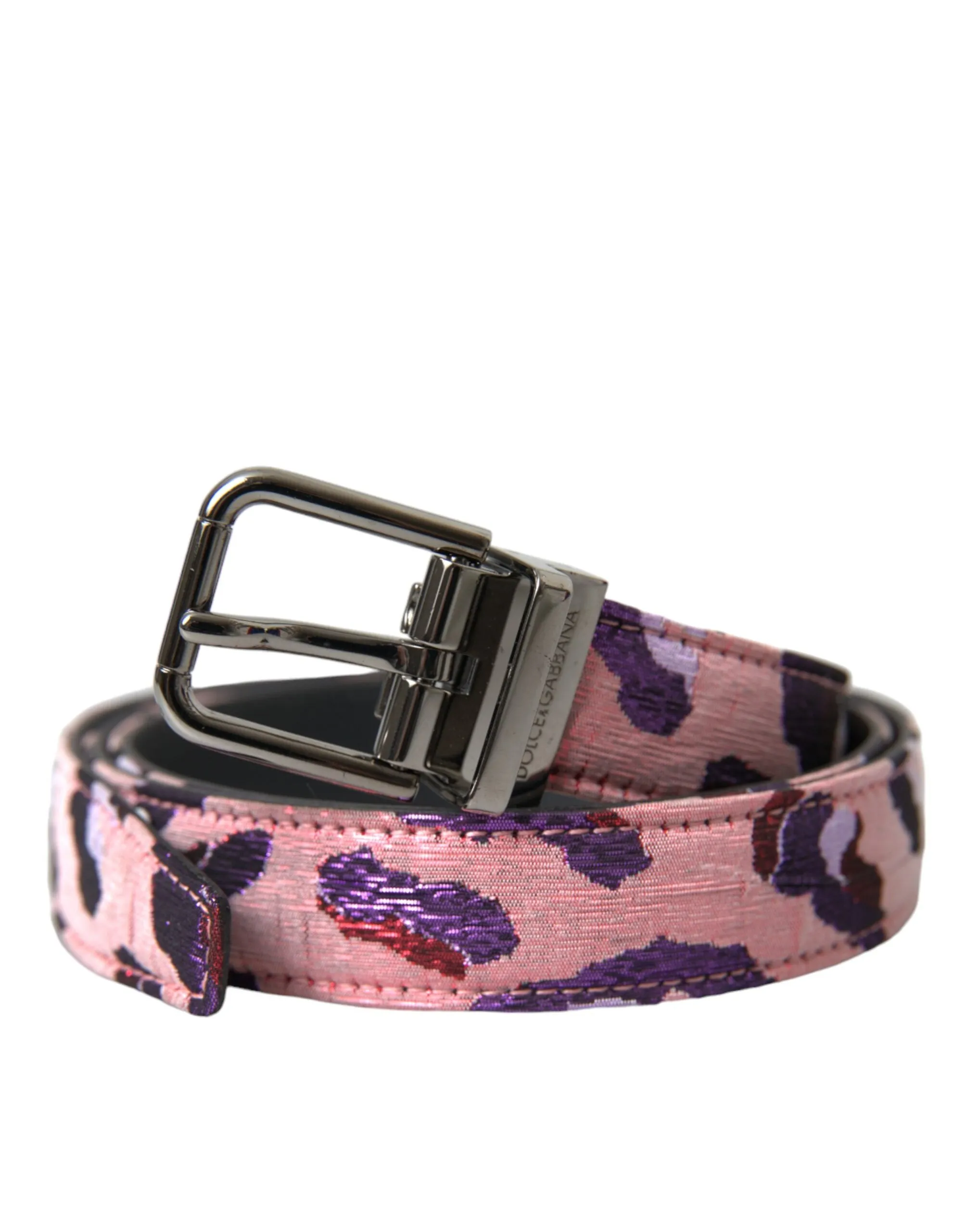 Multicolor Jacquard Leather Metal Buckle Belt sold by Louxly