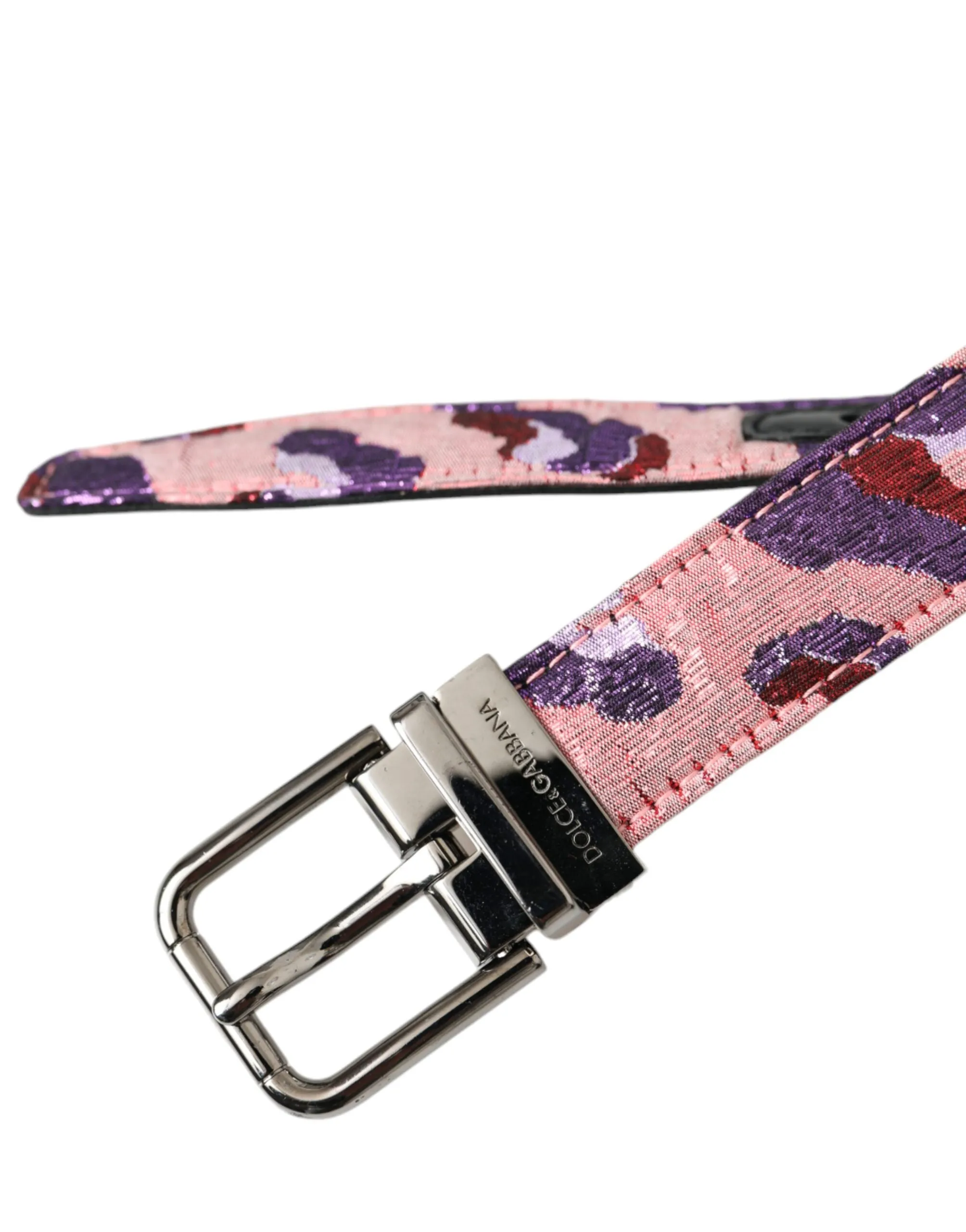 Multicolor Jacquard Leather Metal Buckle Belt sold by Louxly product image thumbnail 5