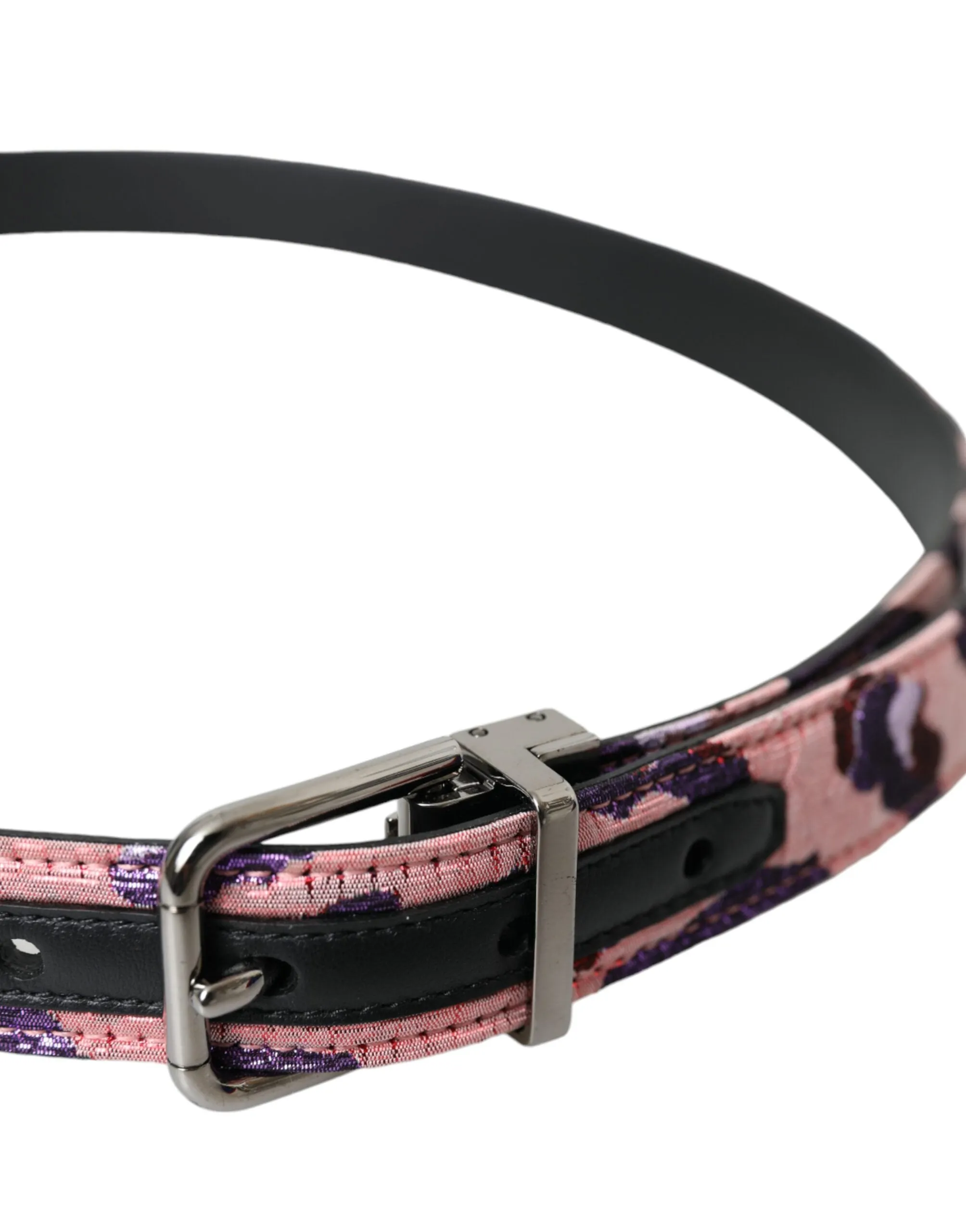 Multicolor Jacquard Leather Metal Buckle Belt sold by Louxly product image thumbnail 3