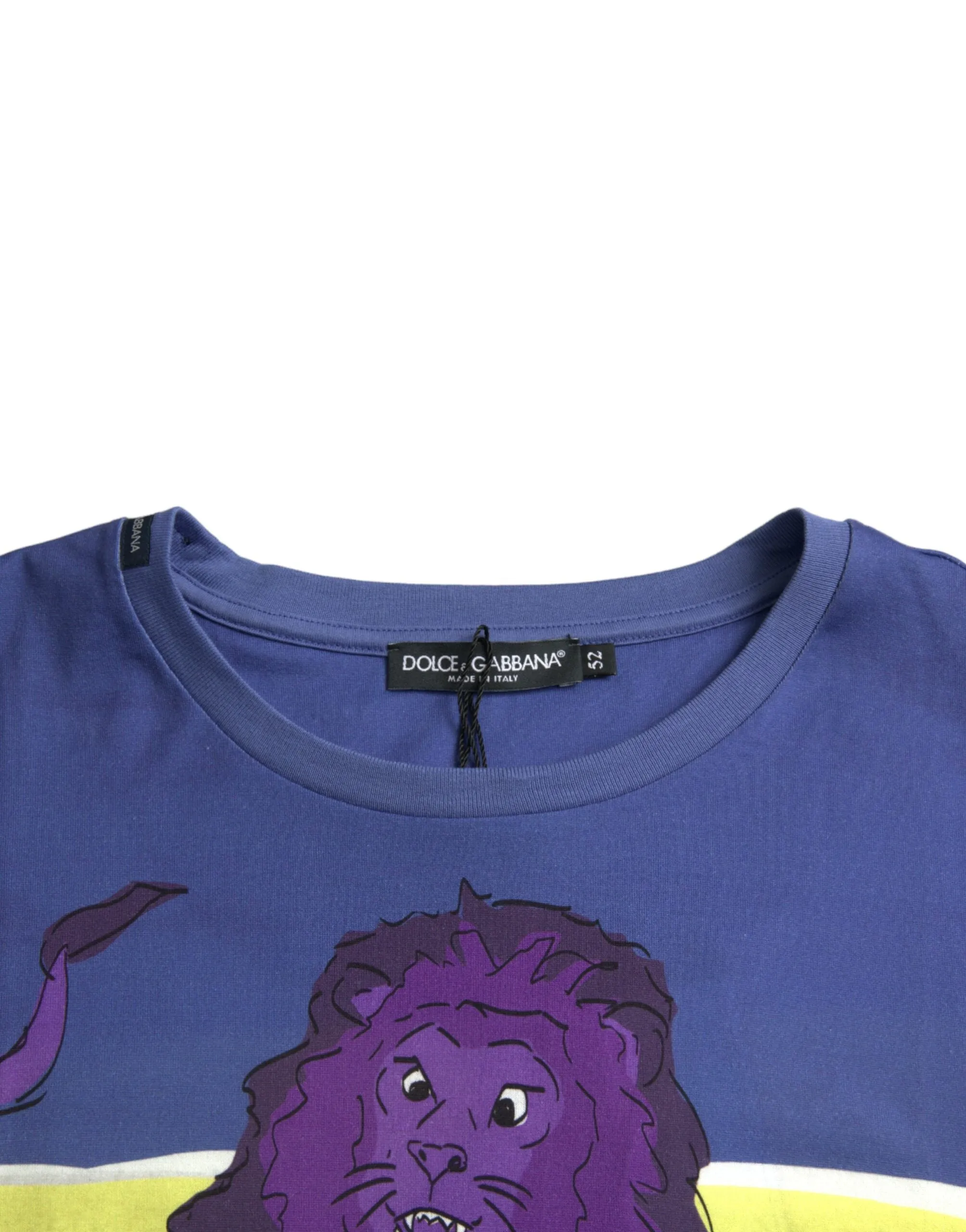 Multicolor Lion Print Round Neck T-shirt sold by Louxly product image thumbnail 3
