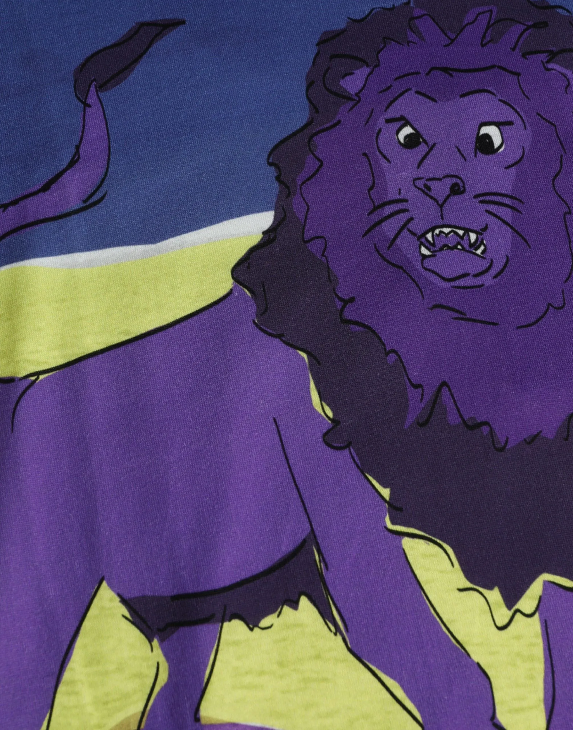 Multicolor Lion Print Round Neck T-shirt sold by Louxly product image thumbnail 4