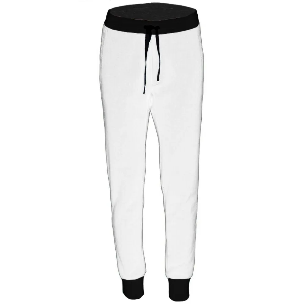 Elegant White Cotton Trousers with Crown Motif sold by Louxly