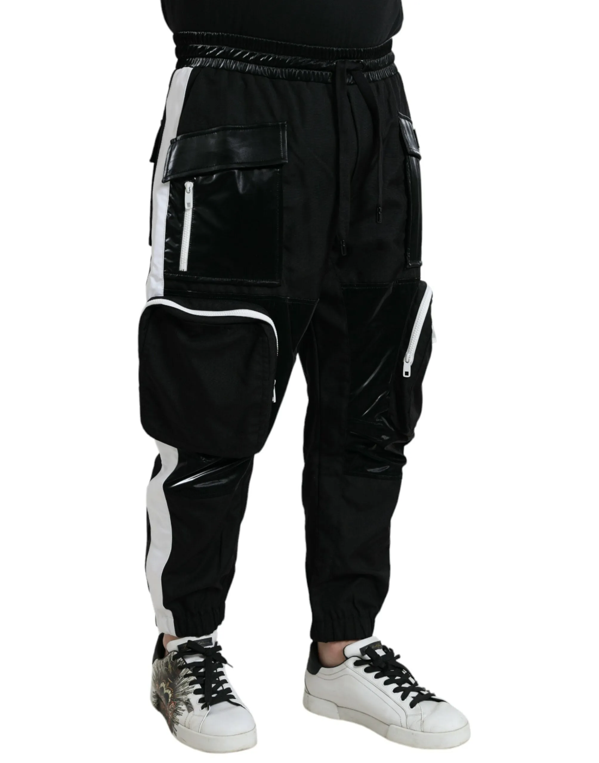 Black Nylon Cargo Jogger Men Sweatpants Pants sold by Louxly product image thumbnail 3
