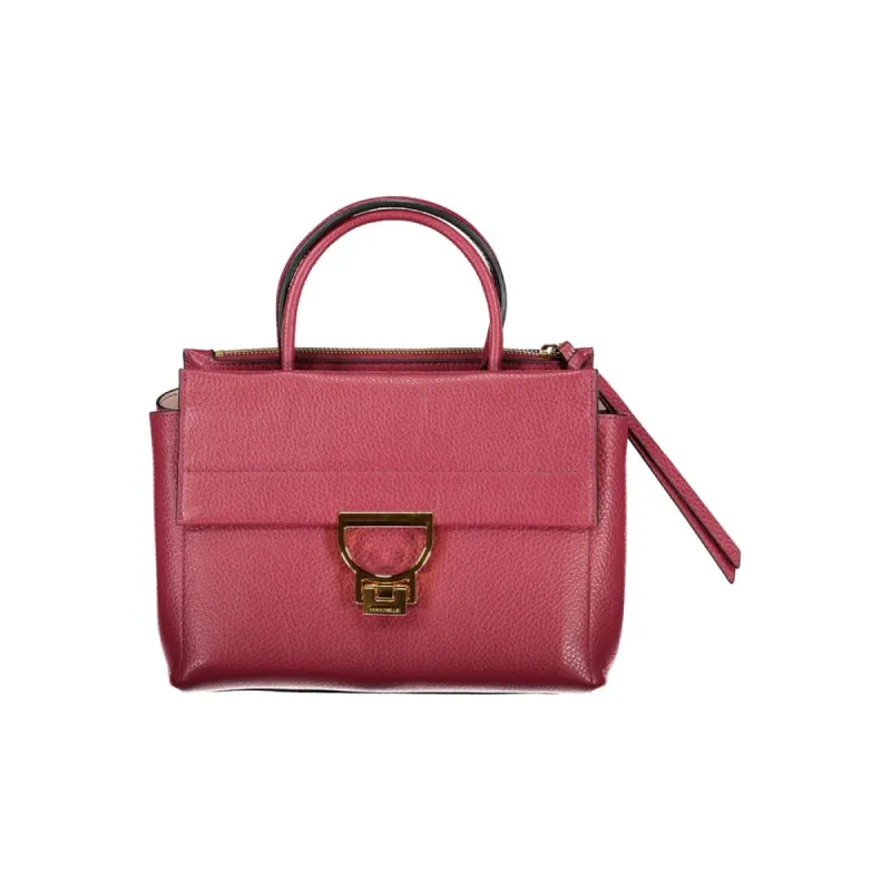 Red Leather Handbag sold by Louxly