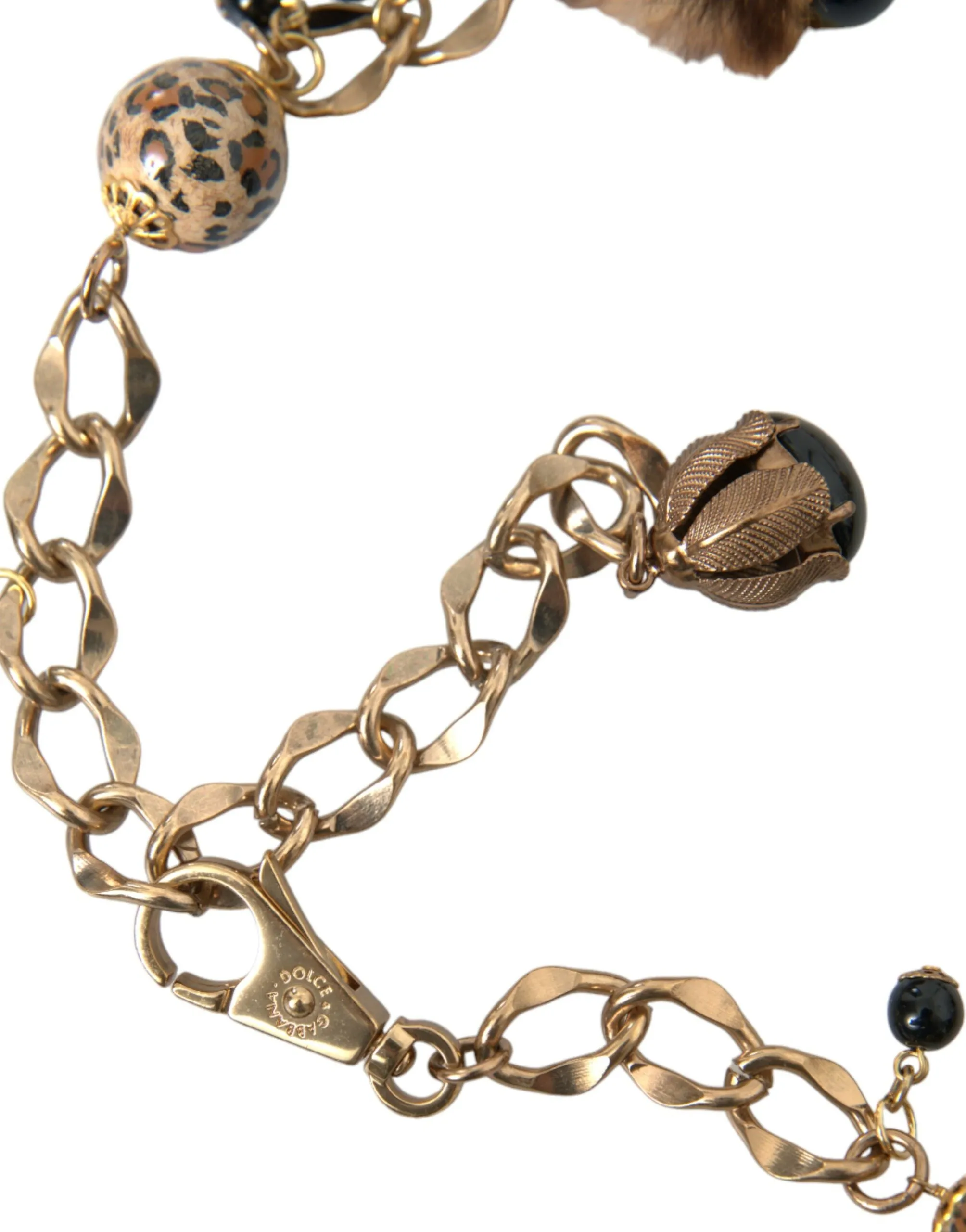 Gold Brass Leopard Fur Pearl Collier Chain Belt sold by Louxly product image thumbnail 5