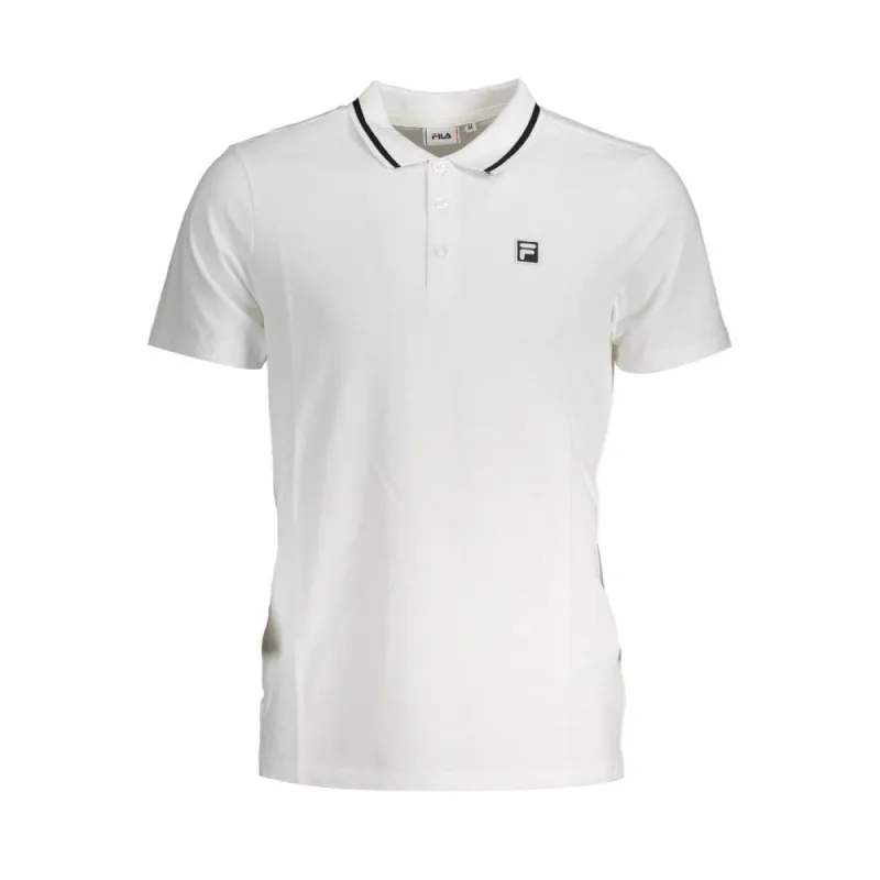 Chic White Cotton Polo with Contrast Detailing sold by Louxly