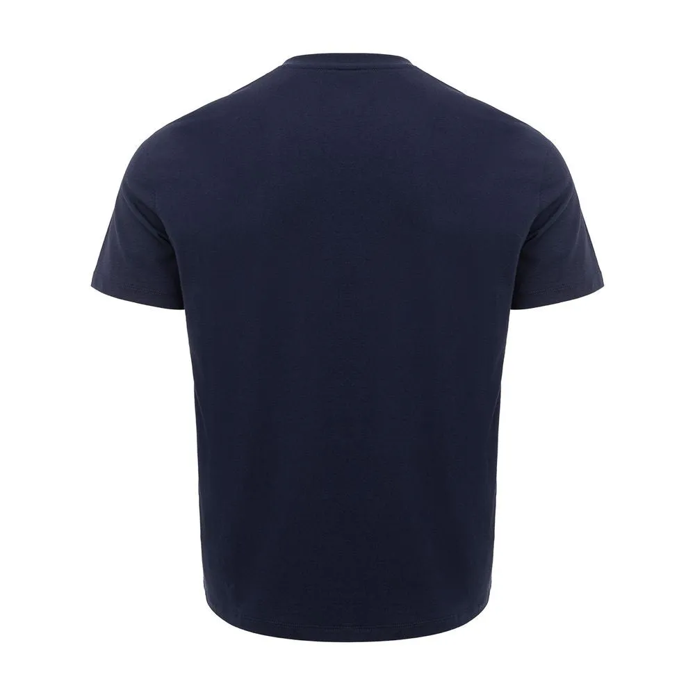 Sleek Blue Cotton Tee for Men sold by Louxly product image thumbnail 2