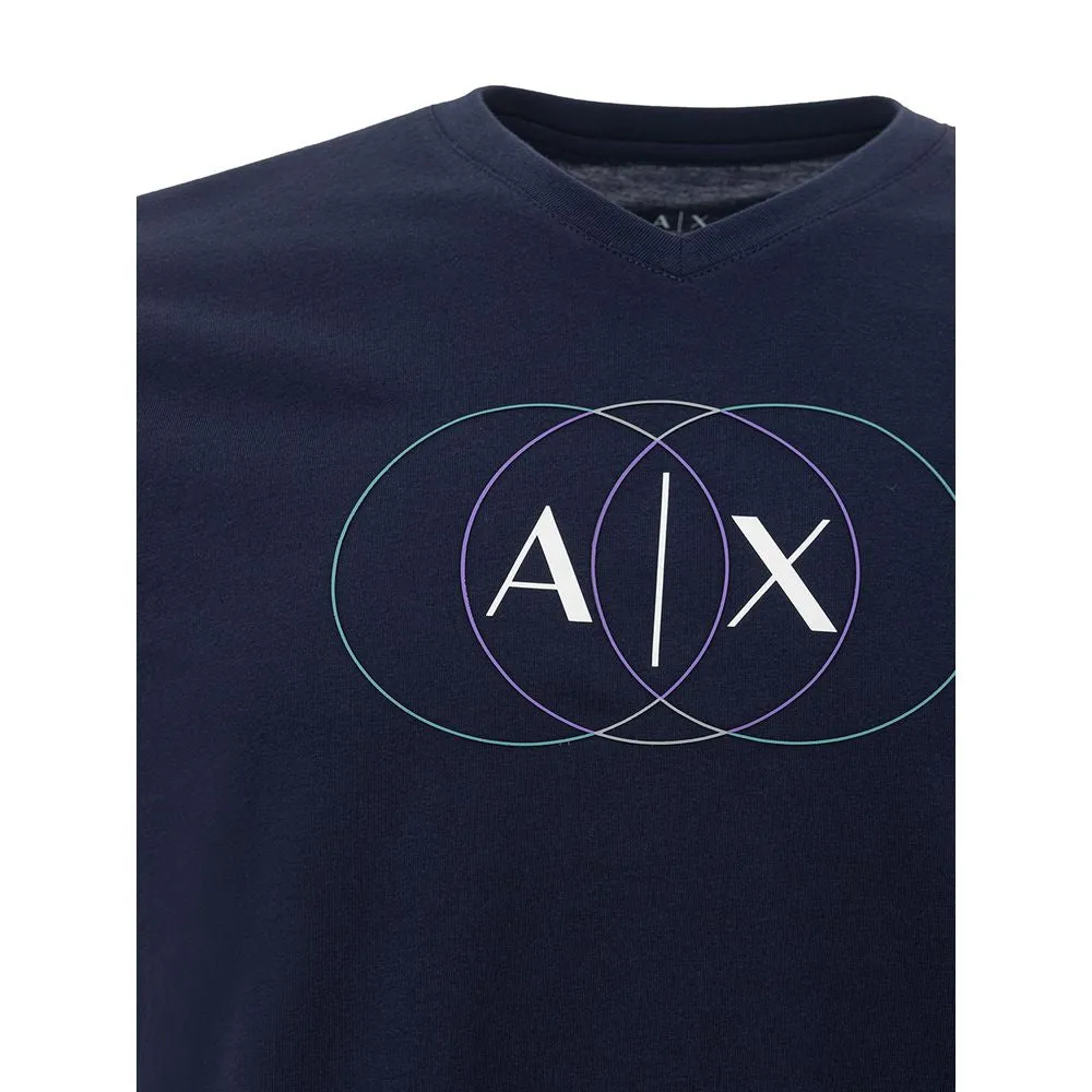 Sleek Blue Cotton Tee for Men sold by Louxly product image thumbnail 3