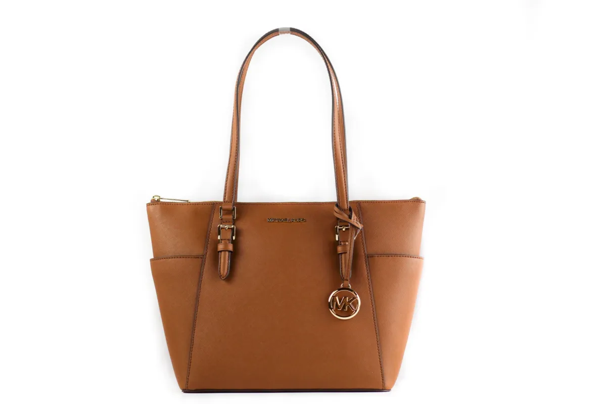 Charlotte Signature Leather Large Top Zip Tote Handbag Bag sold by Louxly