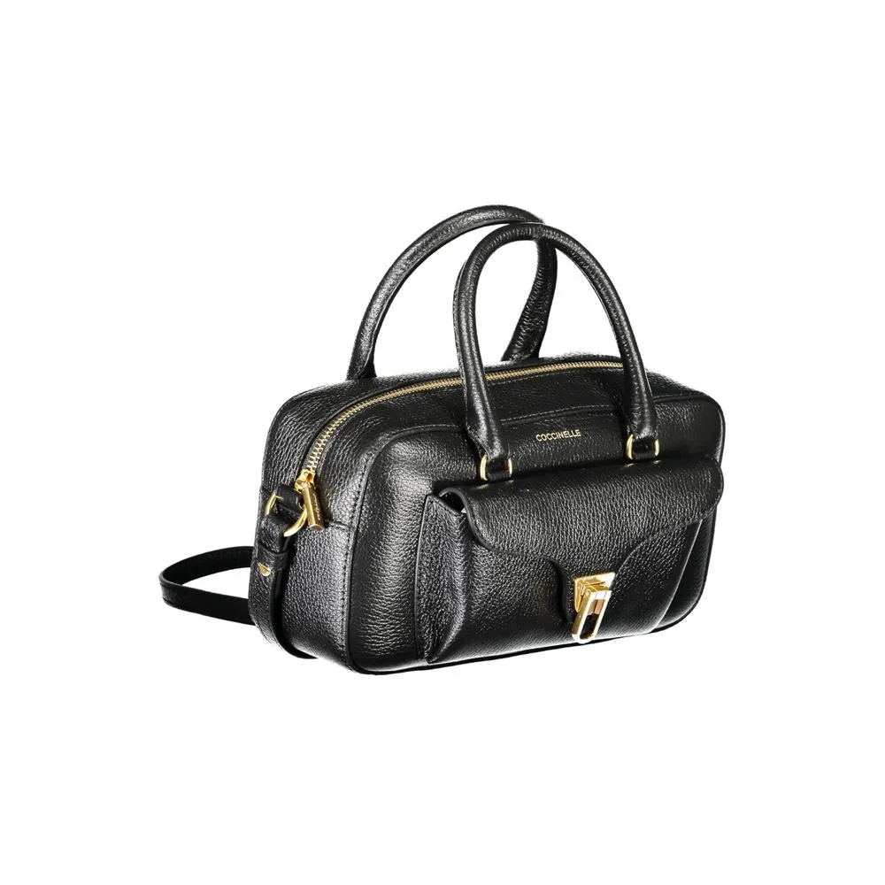 Black Leather Handbag sold by Louxly product image thumbnail 3