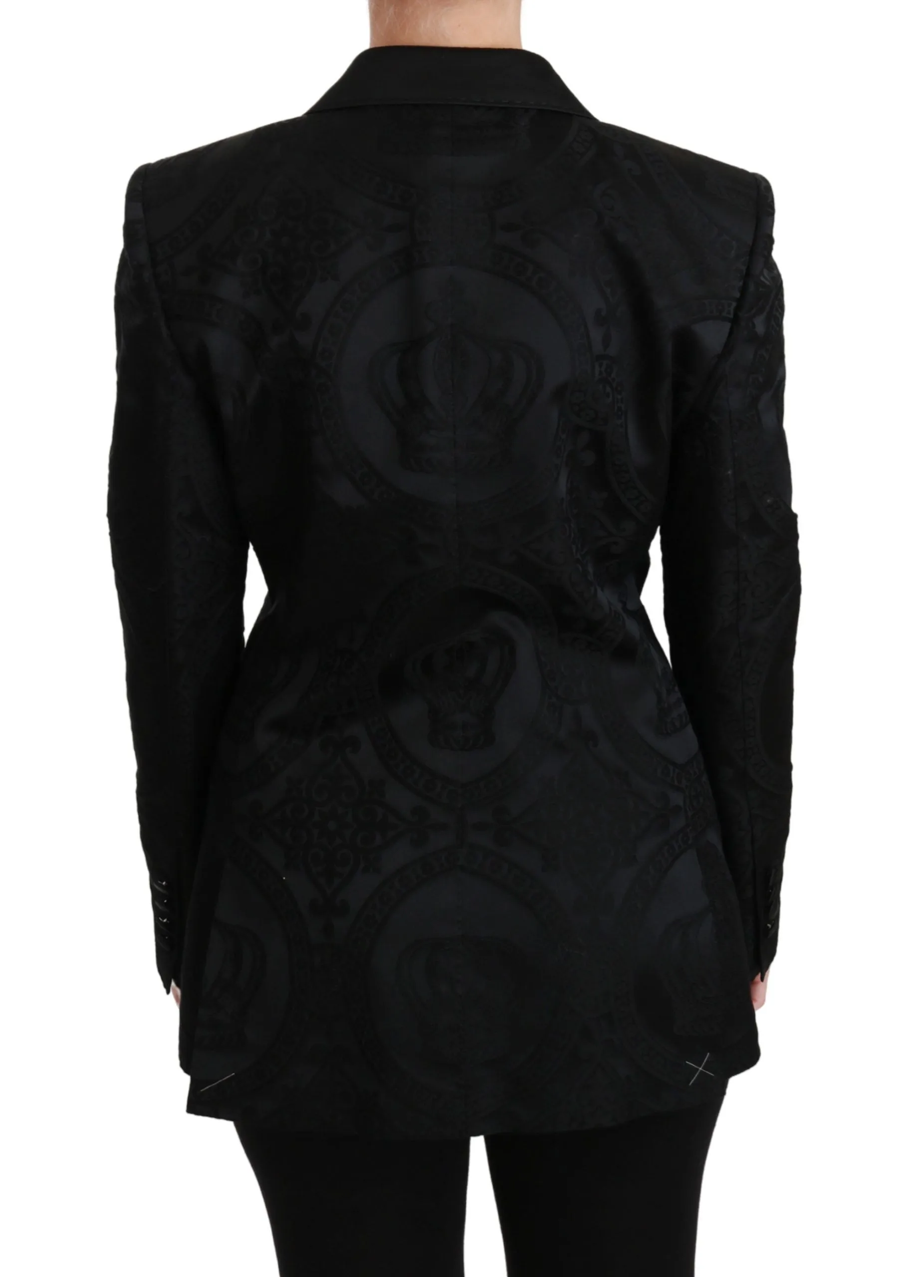 Elegant Crown-Patterned Double Breasted Jacket sold by Louxly product image thumbnail 4
