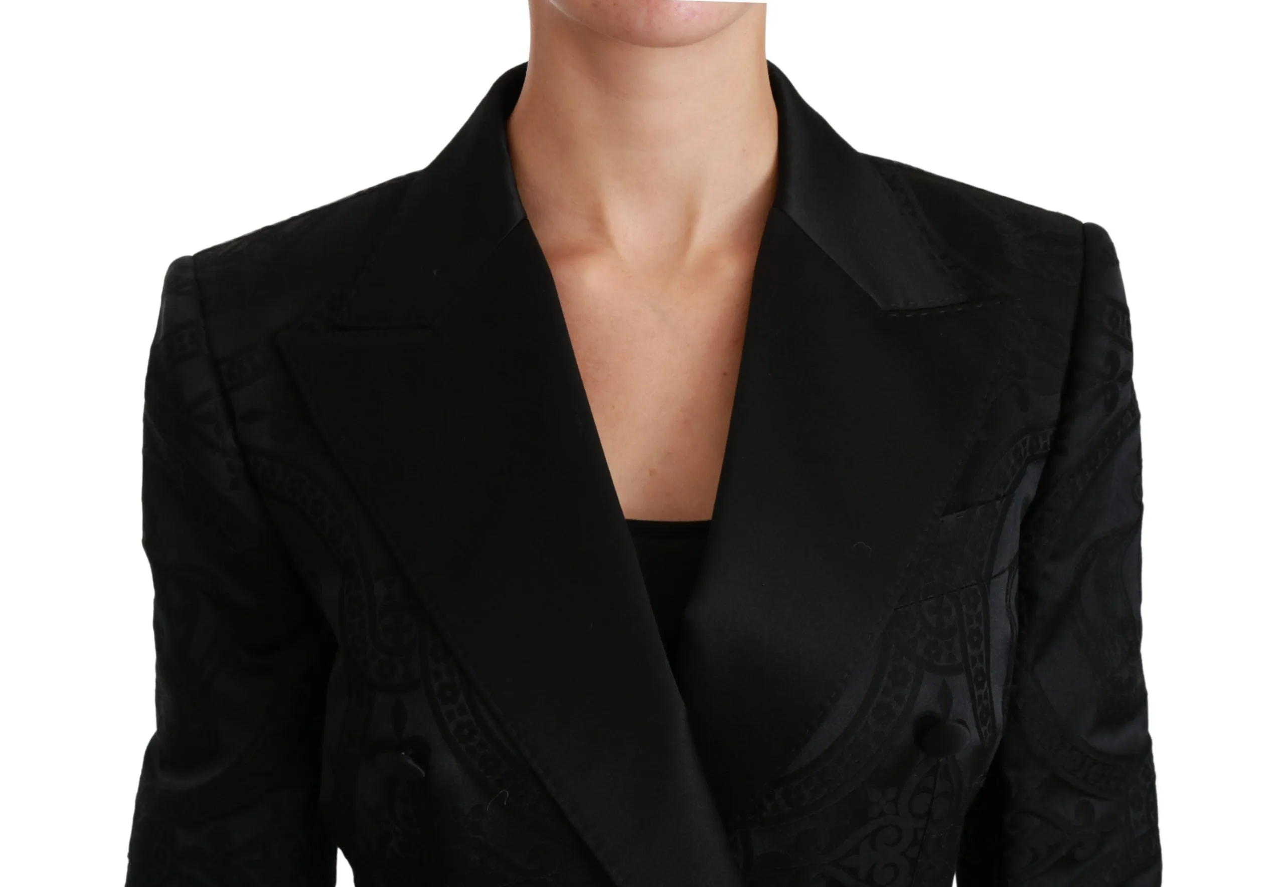Elegant Crown-Patterned Double Breasted Jacket sold by Louxly product image thumbnail 5