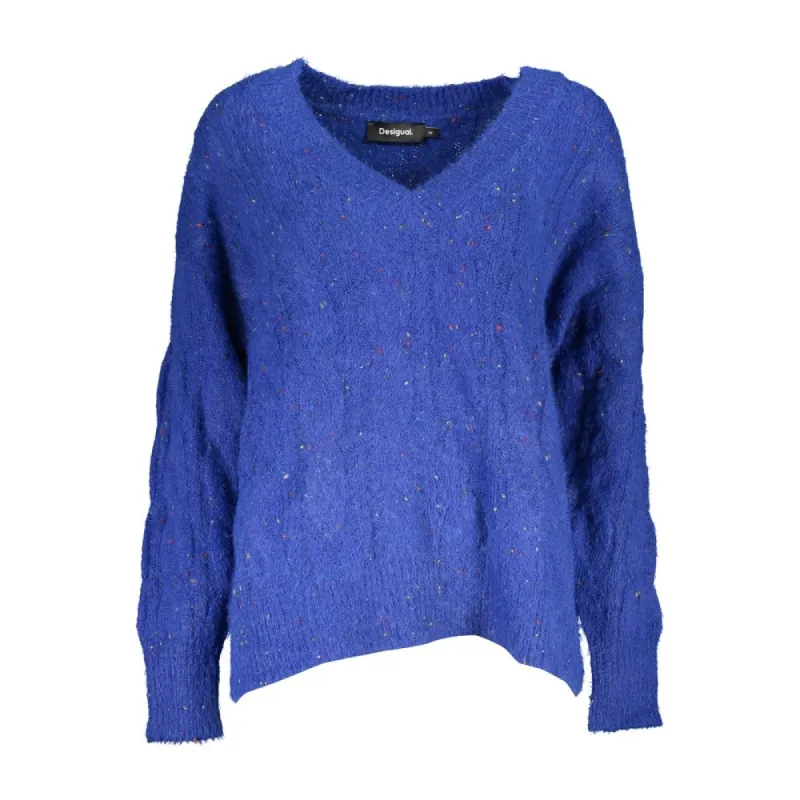 Vibrant V-Neck Sweater with Contrasting Details sold by Louxly