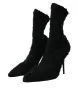 Black Stiletto Heels Mid Calf Boots Shoes sold by Louxly