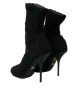 Black Stiletto Heels Mid Calf Boots Shoes sold by Louxly