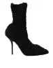 Black Stiletto Heels Mid Calf Boots Shoes sold by Louxly