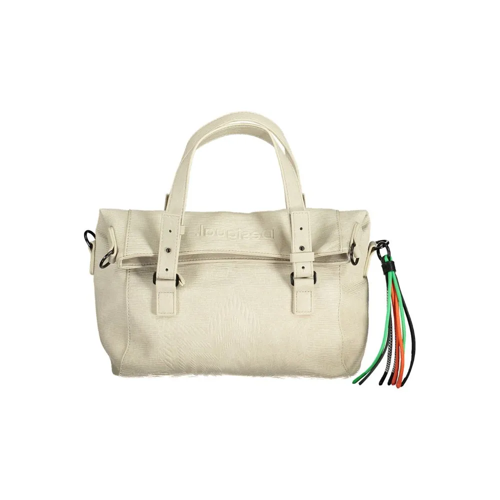 White Polyethylene Women Handbag sold by Louxly