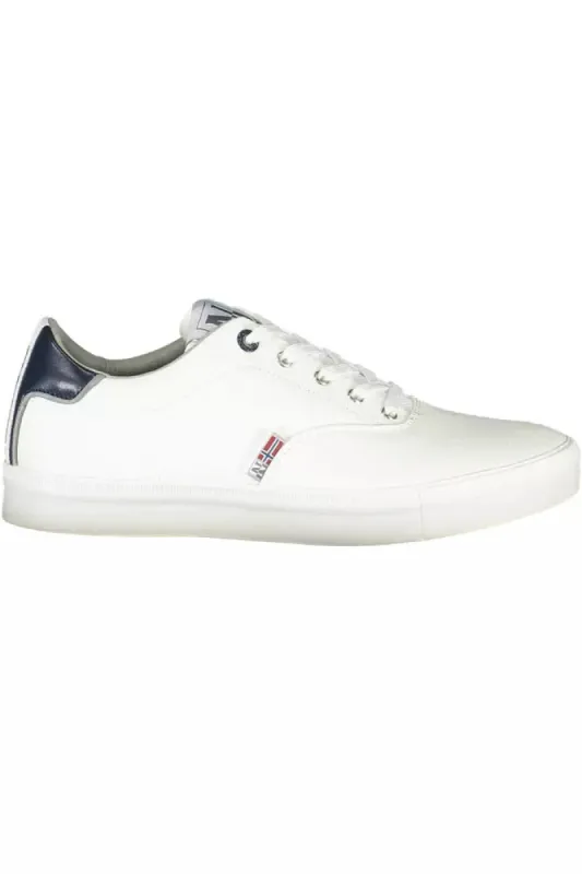 White Polyester Men Sneaker sold by Louxly