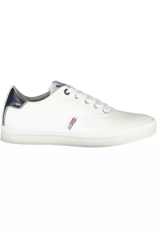 White Polyester Men Sneaker sold by Louxly