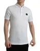Elegant White Cotton Polo T-Shirt sold by Louxly