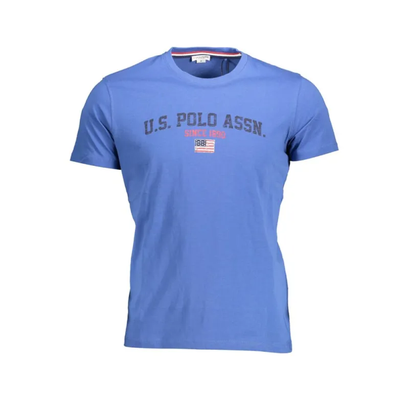 Classic Blue Crew Neck Cotton Tee sold by Louxly
