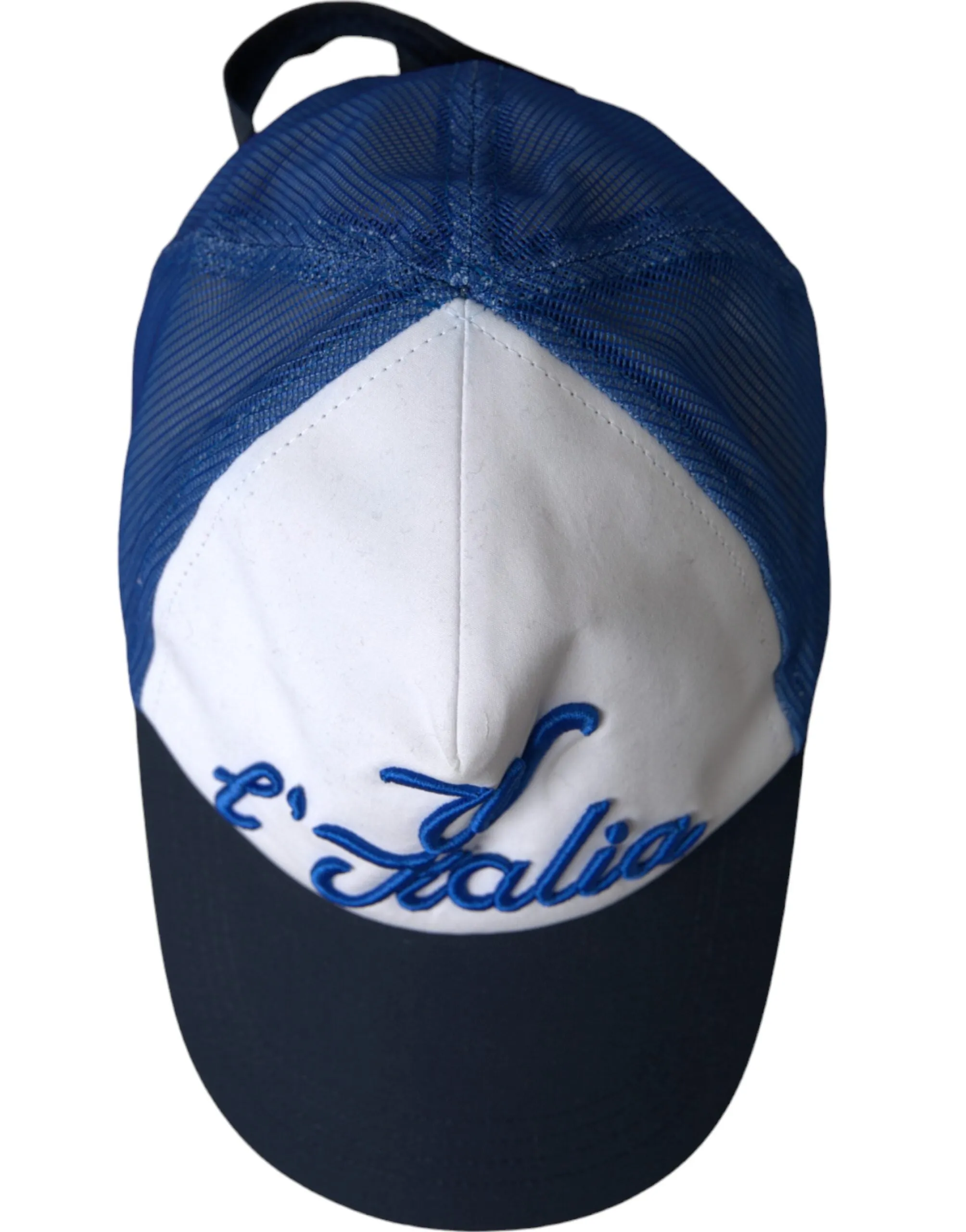 Blue White Black Italia Mesh Baseball Hat sold by Louxly product image thumbnail 5