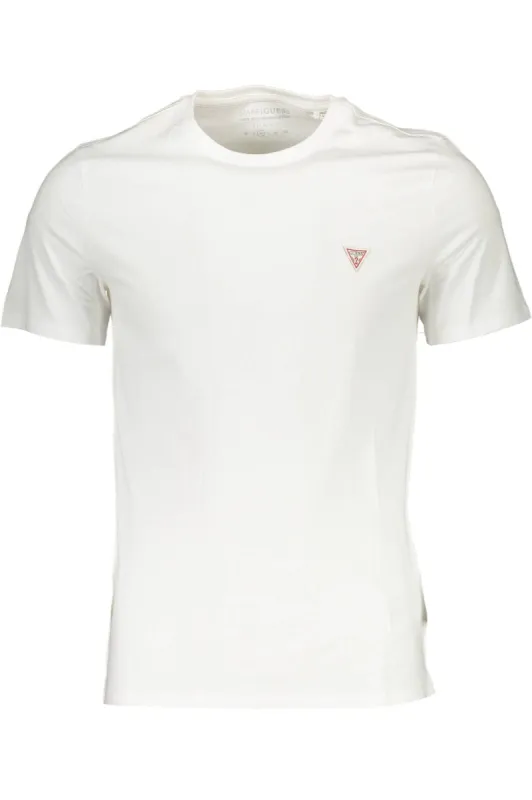 Chic White Organic Cotton Tee with Logo sold by Louxly