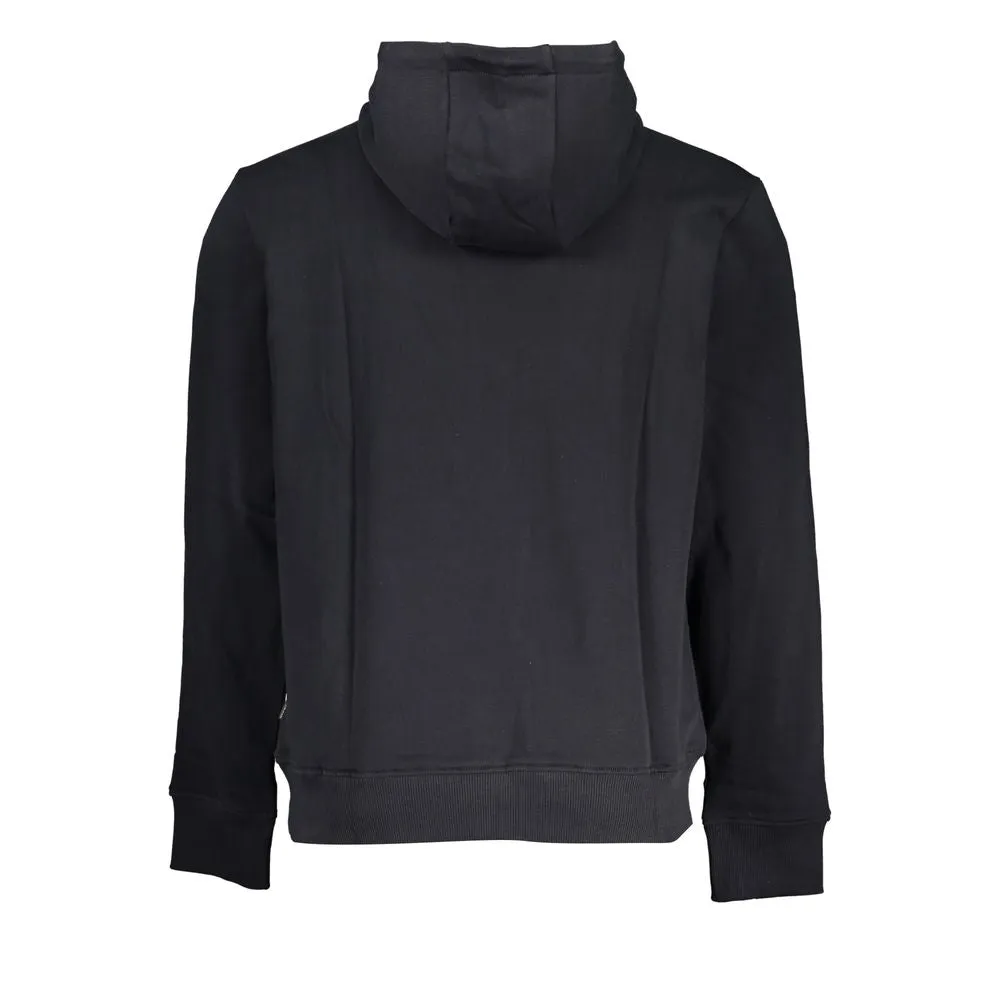 Sleek Black Cotton Hooded Sweatshirt sold by Louxly product image thumbnail 2