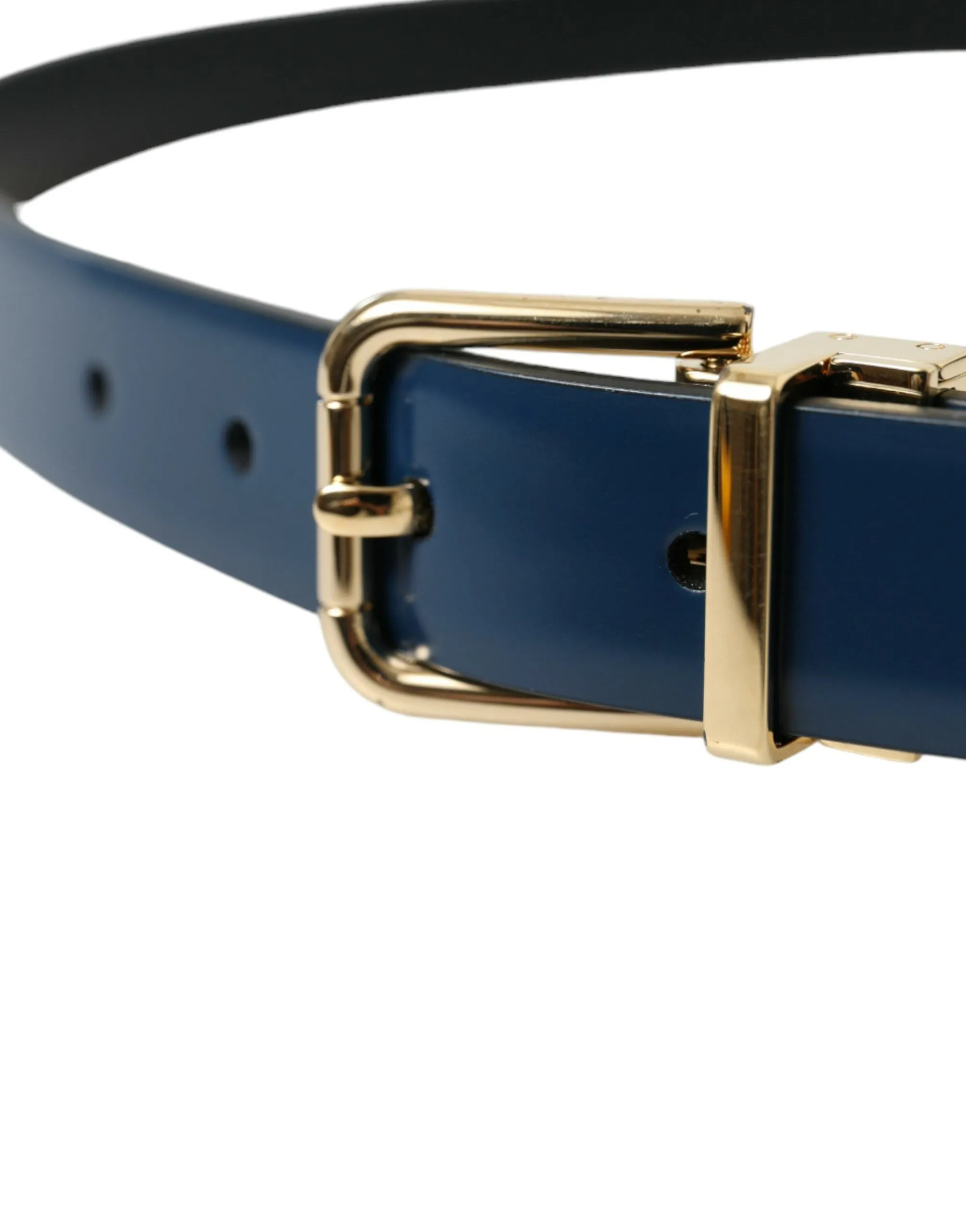 Elegant Blue Leather Belt with Metal Buckle sold by Louxly product image thumbnail 3